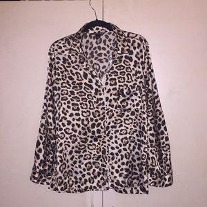 Victoria’s Secret Satin Leopard Print Sleep Shirt